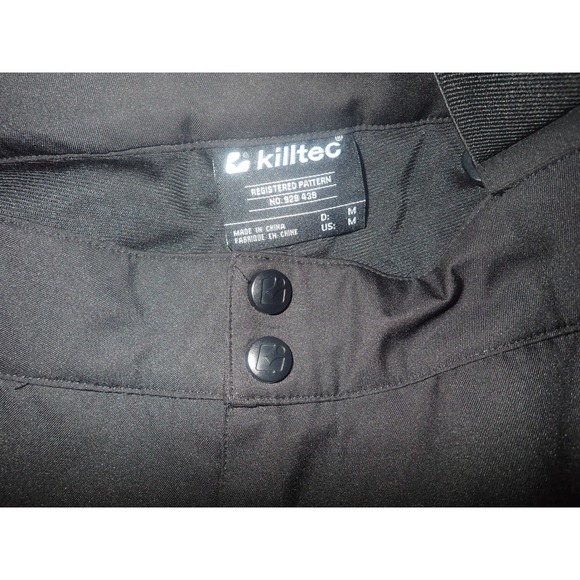 Killtec Ski Snow Pants Women's Size M Level 5 Detachable Straps Black Waterproof - Picture 8 of 8